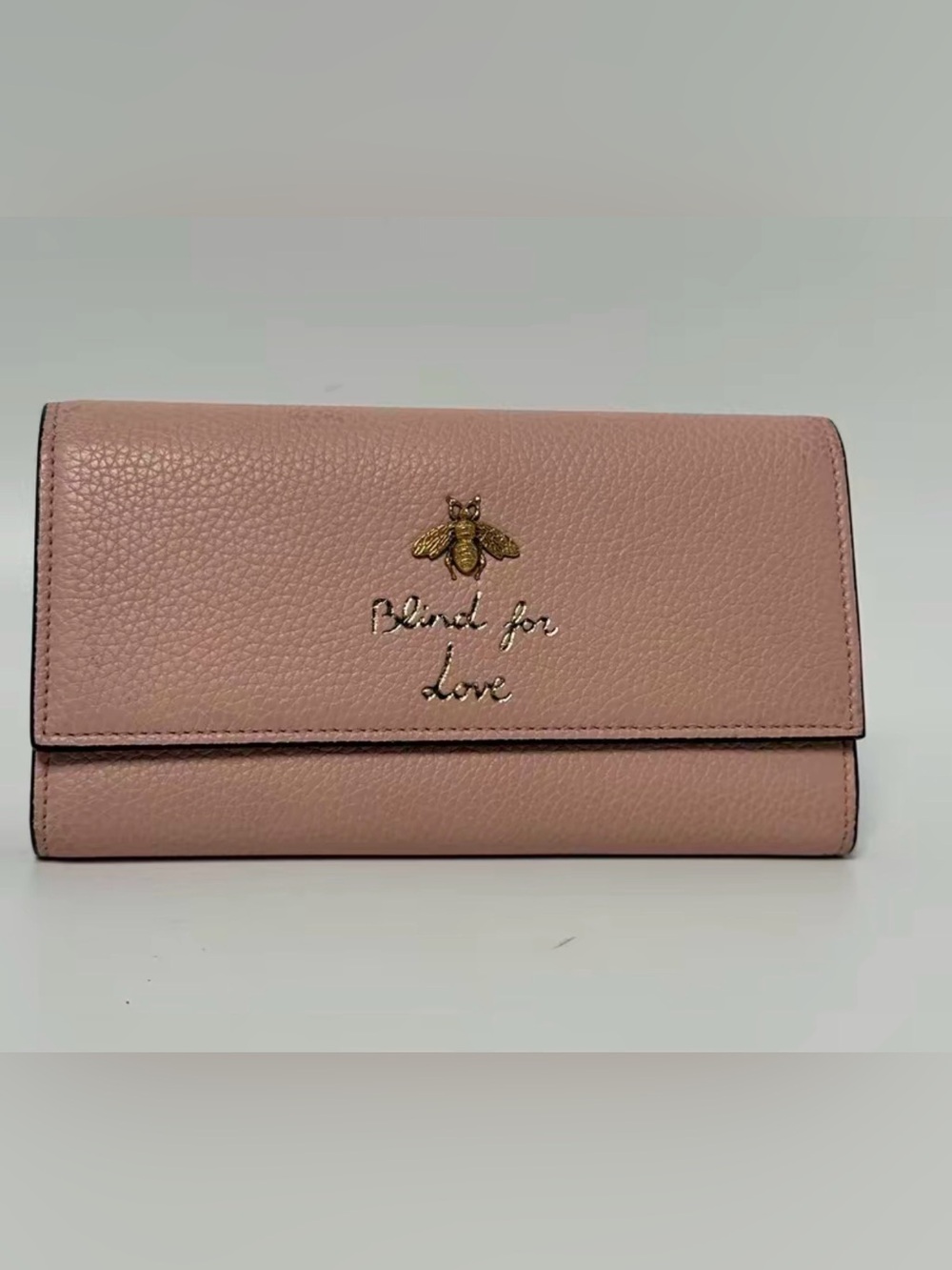 GUCCI Blind for Love Pink Leather Wallet
